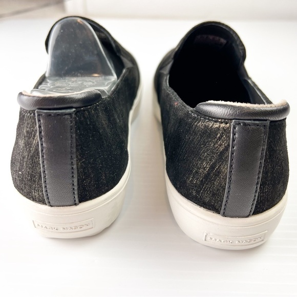 Mark Nason Los Angeles  Sneaker Women's 6 Slip On Holiday Black Gold Shoes - Picture 6 of 12